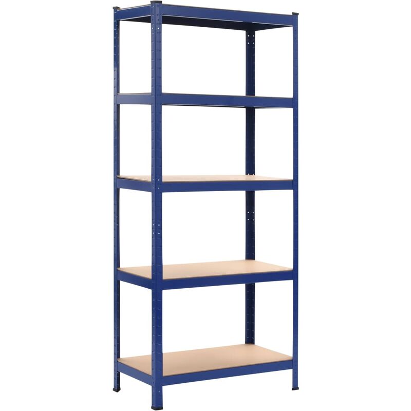 

vidaXL Estantería de acero y MDF 80x40x180 cm azul - Azul