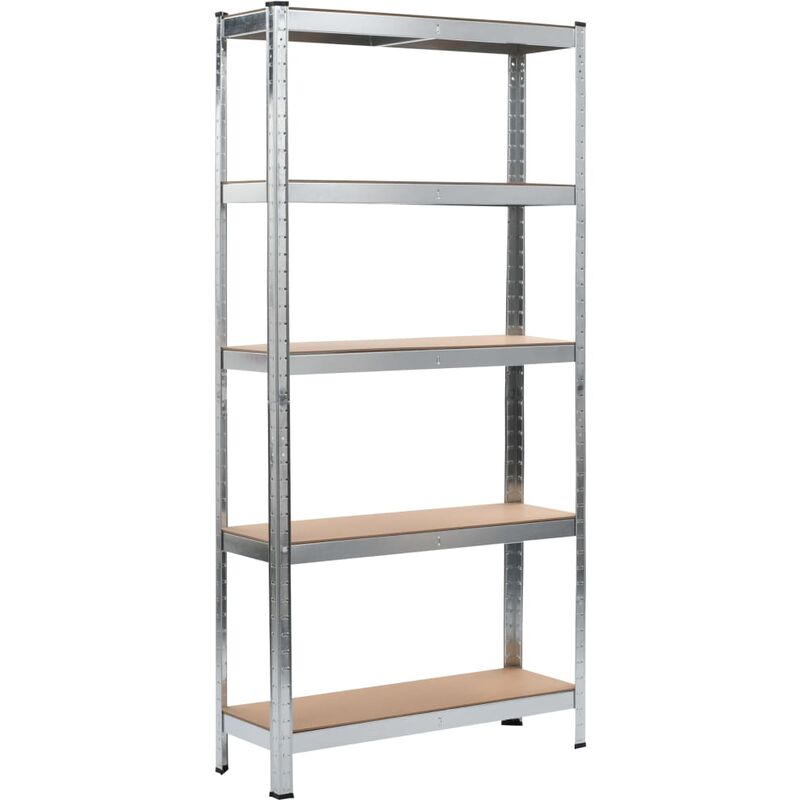 

Estanteria de acero y MDF 90x30x180 cm plateado