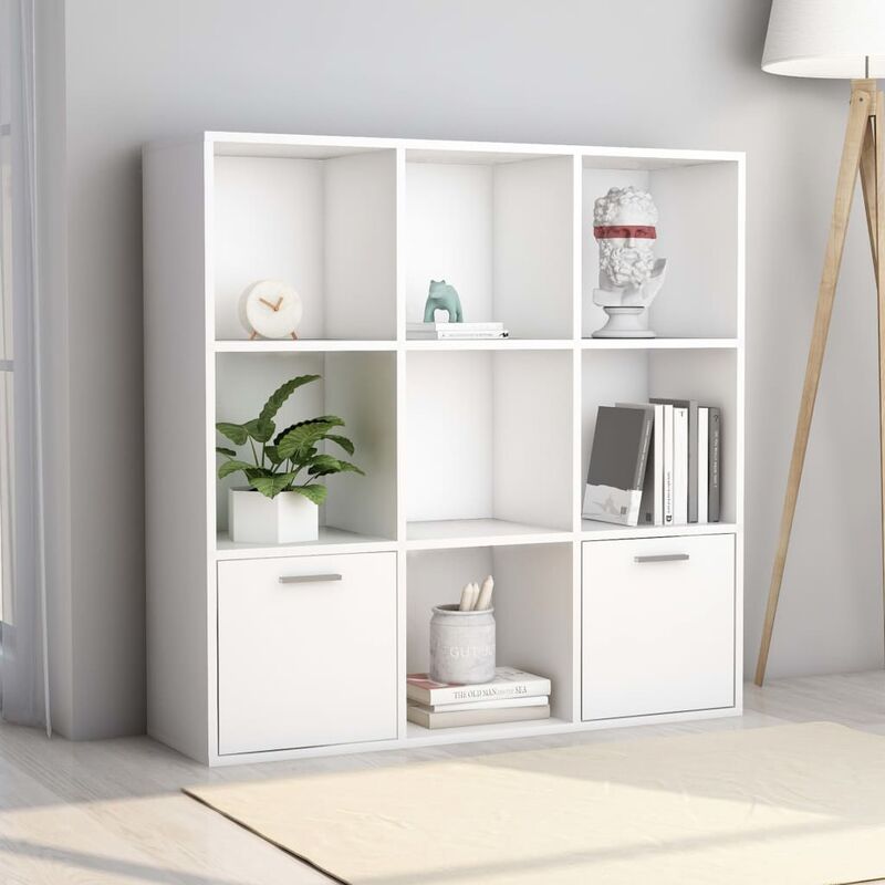 

Estantería de aglomerado blanca 98x30x98 cm