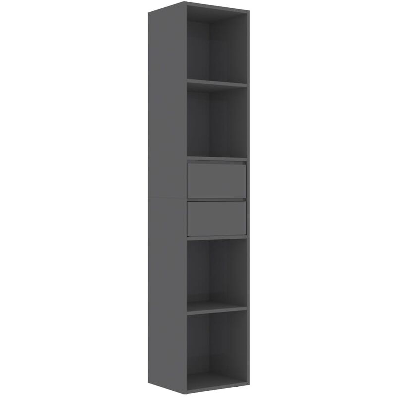 

vidaXL Estantería de Aglomerado 36x30x171 cm Gris Brillante - Gris