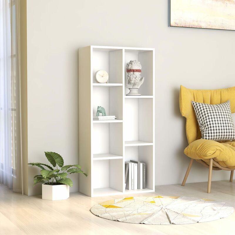 

Estantería de aglomerado blanco 50x25x106 cm
