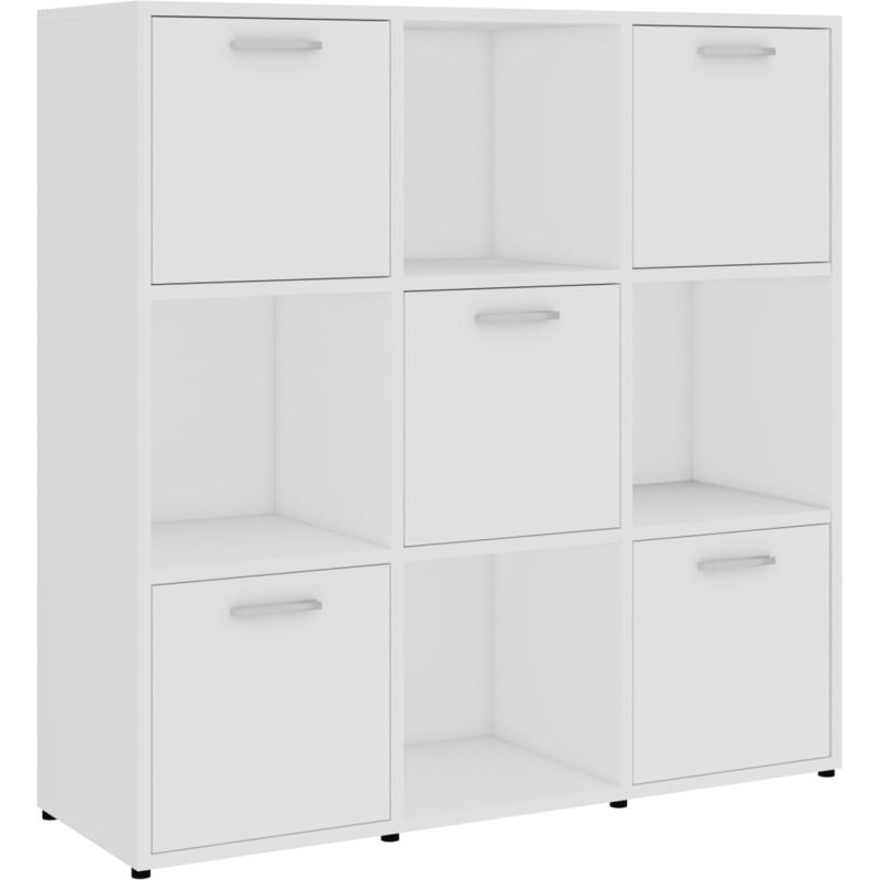 

vidaXL Estantería de Aglomerado 90x30x90 cm Blanco - Blanco