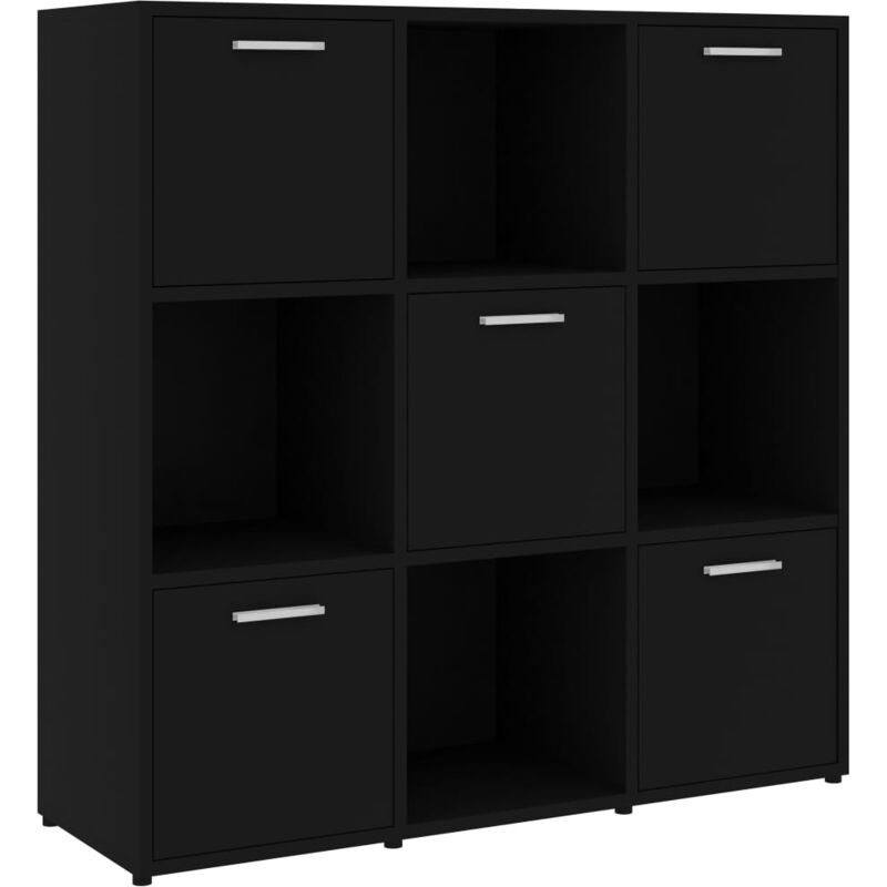 

vidaXL Estantería de Aglomerado 90x30x90 cm Negro - Negro