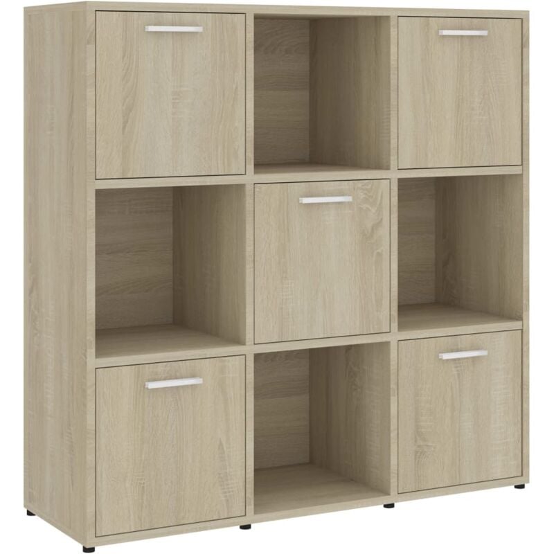 

vidaXL Estantería de Aglomerado 90x30x90 cm Color Roble Sonoma - Marrón