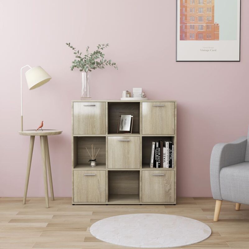 

Estanteria de aglomerado color roble Sonoma 90x30x90 cm
