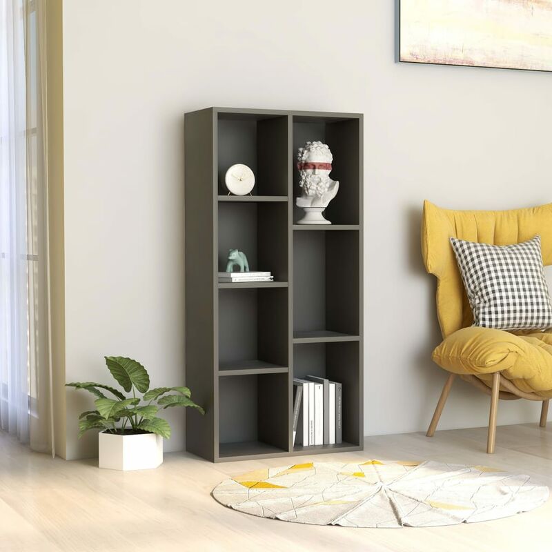 

Estanteria de aglomerado gris 50x25x106 cm
