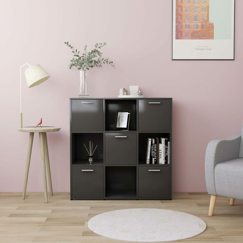 

Estanteria de aglomerado gris 90x30x90 cm