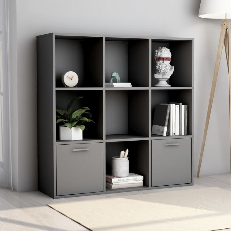 

Estantería de aglomerado gris 98x30x98 cm