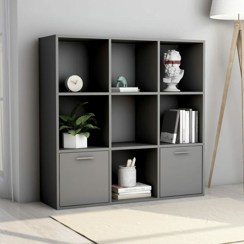 

Estanteria de aglomerado gris 98x30x98 cm