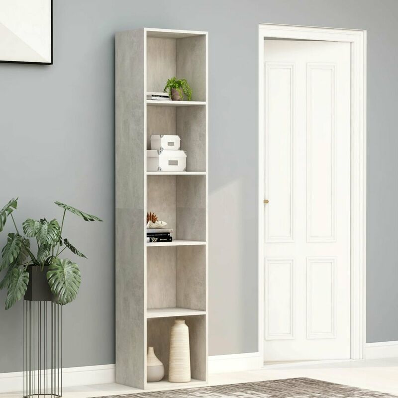

Estanteria de aglomerado gris hormigon 40x30x189 cm