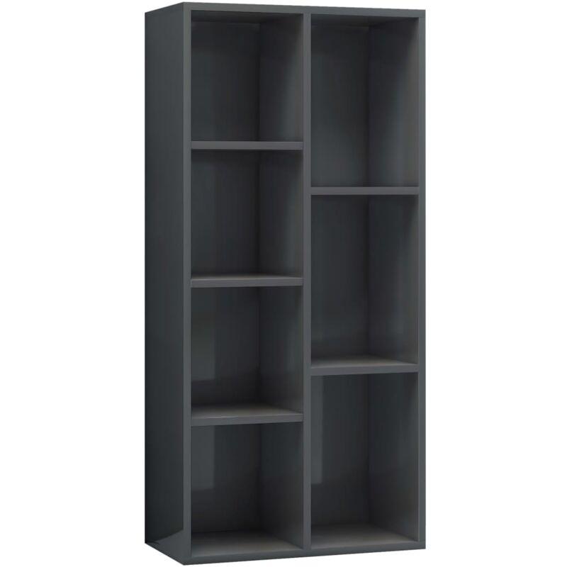 

vidaXL Estantería de Aglomerado 50x25x106 cm Gris Brillante - Gris