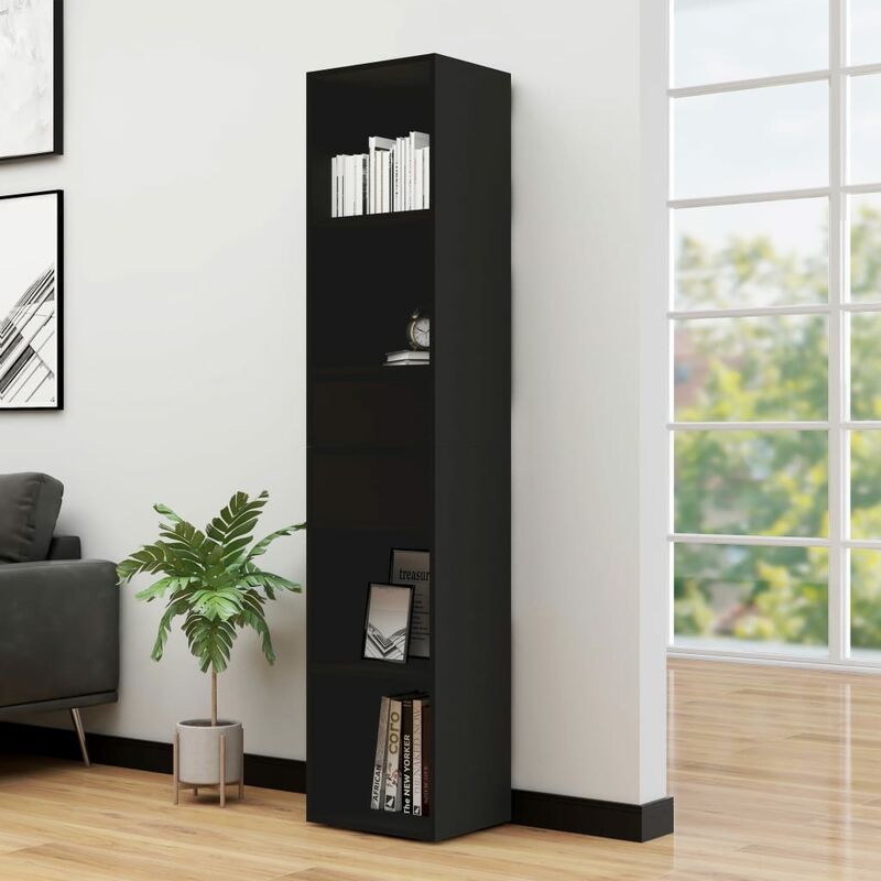 

Estanteria de aglomerado negro 36x30x171 cm