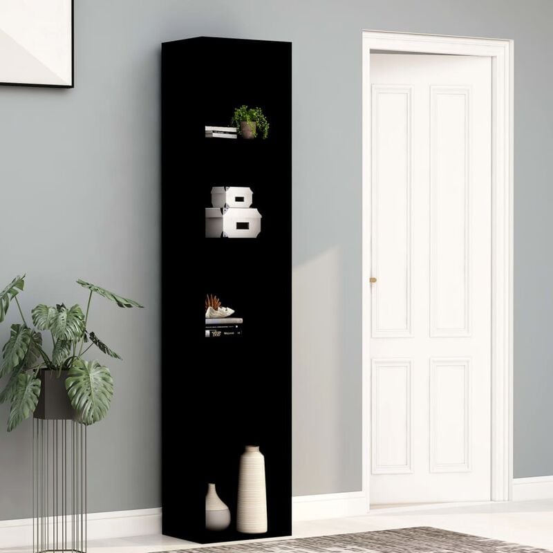 

Estantería de aglomerado negro 40x30x189 cm