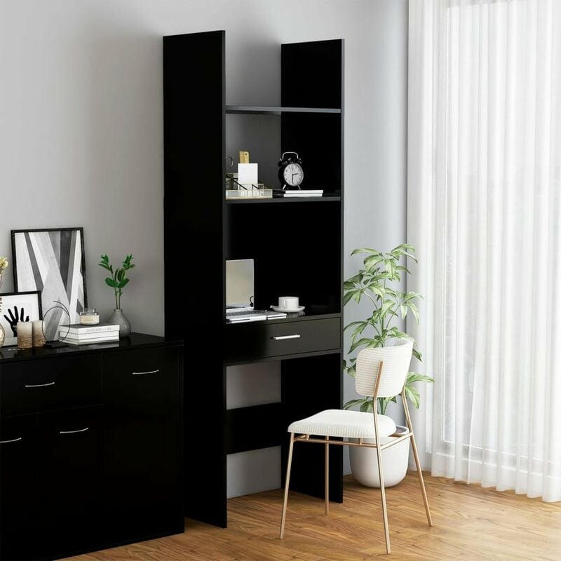 

Estanteria de aglomerado negro 60x35x180 cm