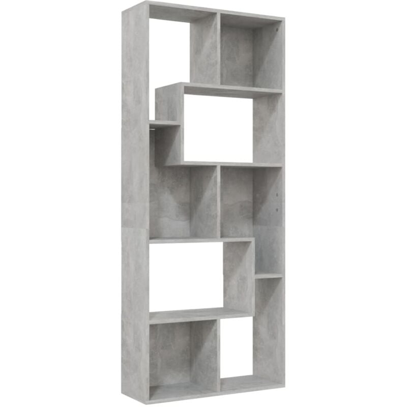 

vidaXL Estantería de Aglomerado 67x24x161 cm Gris Hormigón - Gris