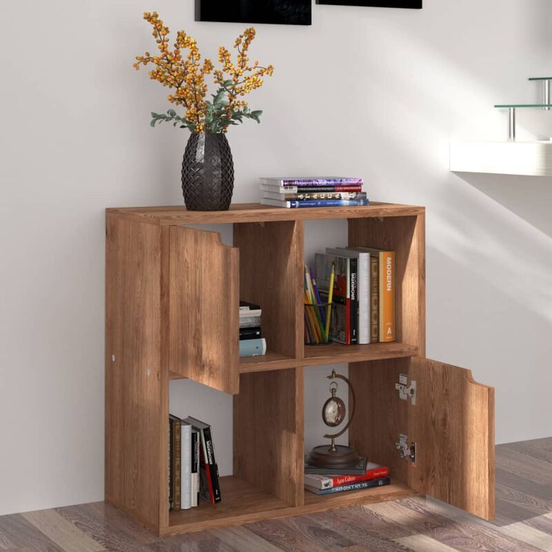 

Estantería de aglomerado roble marrón 60x27,5x59,5 cm