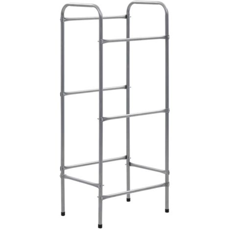 Estantería de almacenaje para 3 cajas 50 x 33 x 116 cm acero plateado 020000642