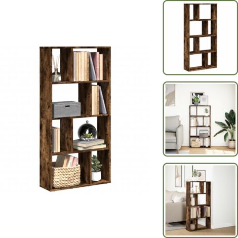 Estantería de almacenamiento - vidaXL Estantería madera de ingeniería roble ahumado 60x20x120,5 cm - Estantería de libros