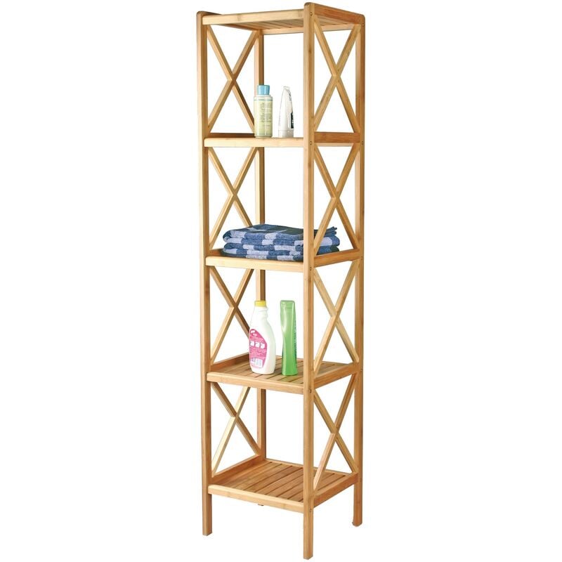 

Msv - Estanteria De Bambu 5 Niveles 36,5X33X153 Cm