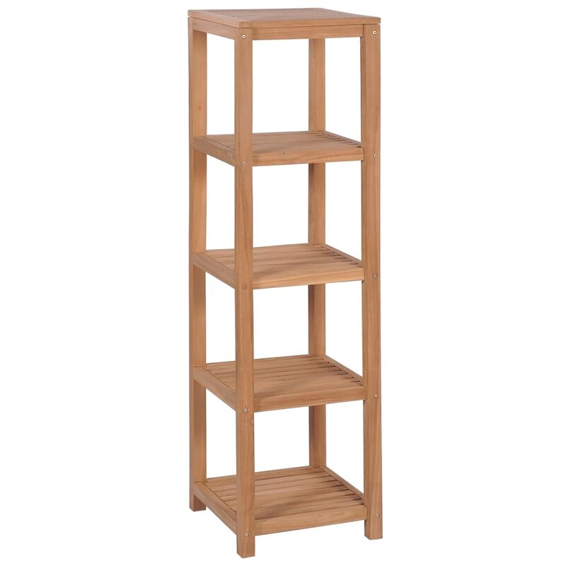 

Estantería de baño 4 niveles madera teca maciza 42x42x165 cm