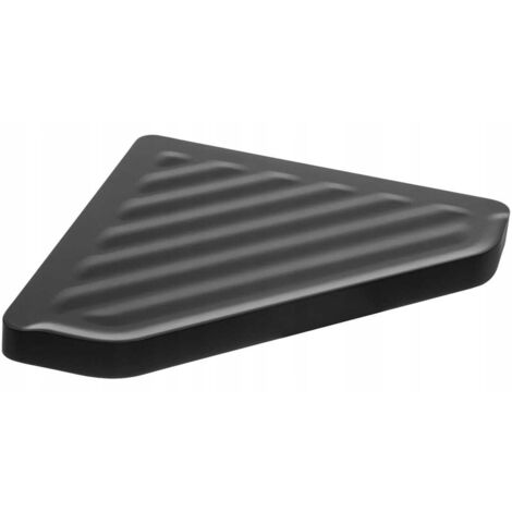 Estantería de baño de esquina de pared 20,1x20,1x39cm negro plano APO