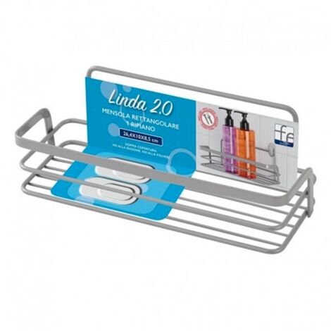 Estantería de baño rectangular elegante con un estante grande.