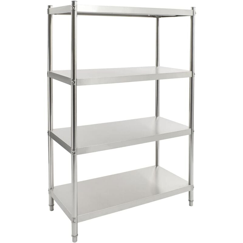 

Estantería de cocina de 4 niveles acero inoxidable 100x50x155cm