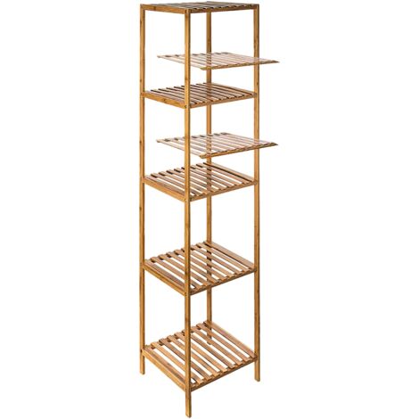 Estantería de columna de bambú mix n modul de 6 niveles - 5five