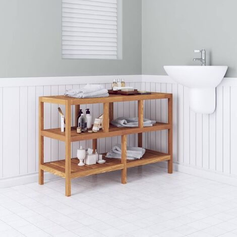 Estantería de cuarto de baño 100x40x65cm madera maciza de nogal Estantería de cuarto de baño 100x40x65cm madera maciza de nogal