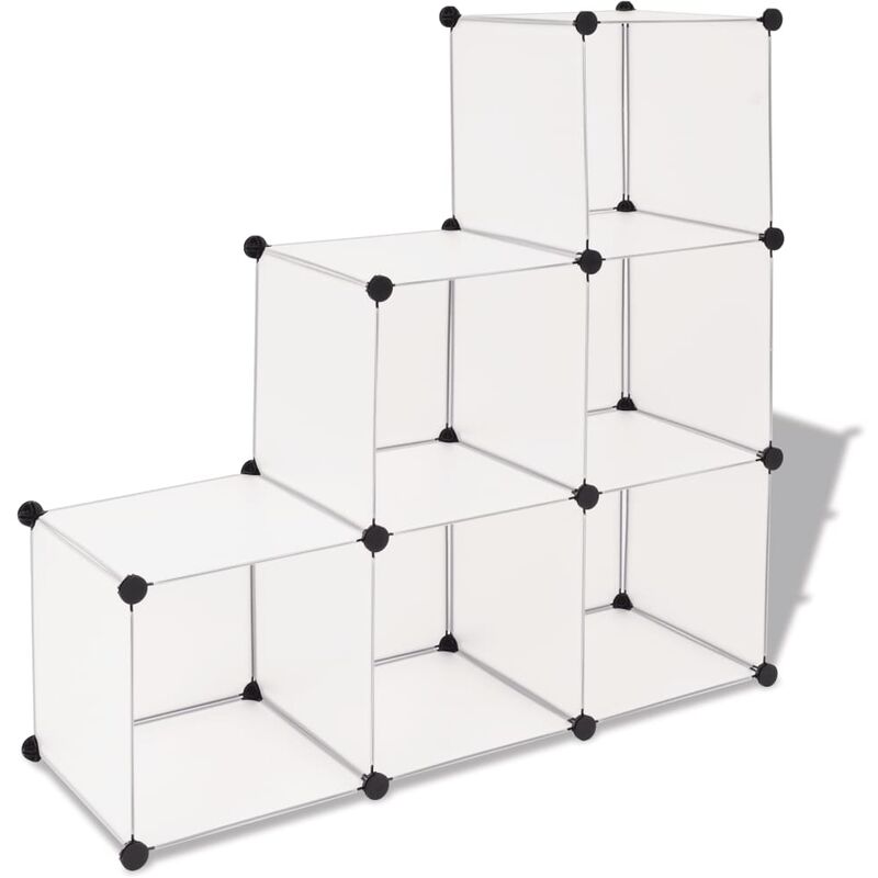 

Estantería de cubos con 6 compartimentos blanco