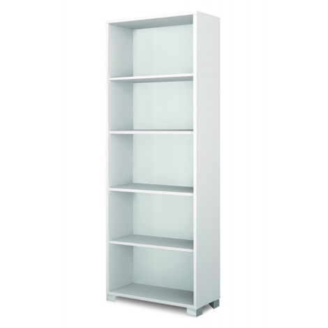 Estantería de día 70L x 29P x h190 – Acabado Blanco Brillante – Sarmog