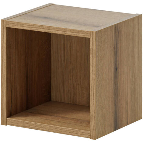 Estantería de diseño atemporal para salón dormitorio baño mueble de almacenaje de pared 27 x 25 x 21 cm efecto roble 030011236