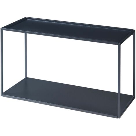 Estantería de diseño atemporal para salón/dormitorio mueble de almacenaje de pared 60 x 25 x 35 cm acero negro 030011263