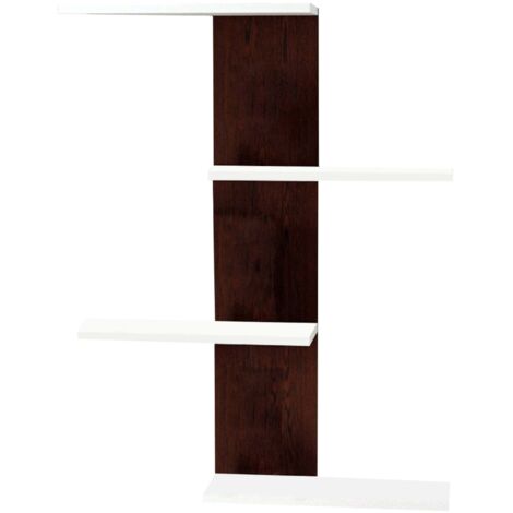 Estantería de diseño atemporal para salón/dormitorio mueble de pared de 4 niveles 78 x 17 x 100 cm efecto madera blanca 030011253