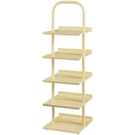 Estantería de diseño atemporal para salón/dormitorio zapatero infantil acero acabado vainilla 030011323