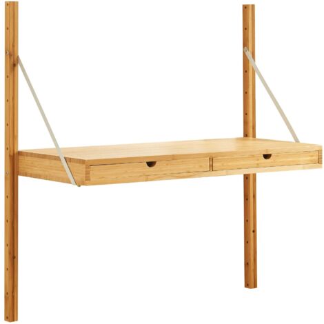Estantería de diseño atemporal para salón o dormitorio mueble de almacenaje de pared 85 x 85 x 36 cm bambú natural 030011299
