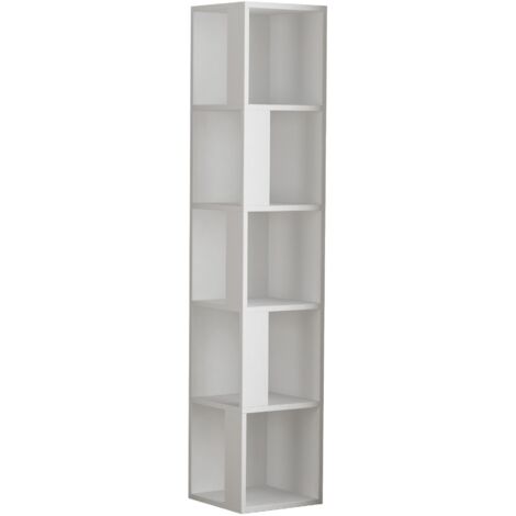 Estantería de esquina 5 estantes blanco H161 cm - Piano