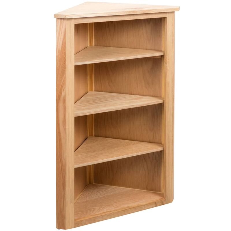 

Estantería de esquina madera maciza de roble 59x36x100 cm