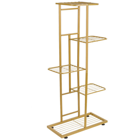 Estantería de exhibición de 5 niveles para macetas, soporte para plantas, escalera para macetas, estante de almacenamiento resistente para plantas en maceta.