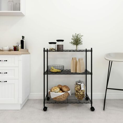 Mueble carrito de cocina AVA. Mueble multiusos con ruedas y mucho almacenaje.  92x59x39,6 cm