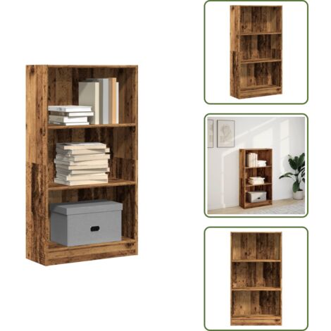 Estantería de ingeniería - vidaXL Estantería madera de ingeniería color envejecido 60x24x109 cm - Estantería para libros