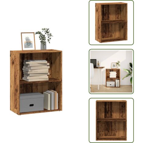 Estantería de ingeniería - vidaXL Estantería madera de ingeniería color envejecido 60x30x77 cm - Estantería para libros