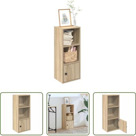 Estantería de libros -  Estantería de madera de ingeniería roble sonoma 31x24x77 cm