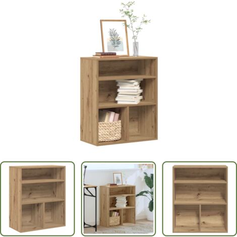 Estantería de libros -  Estantería de madera ingeniería roble artisan 60x30x71,5 cm