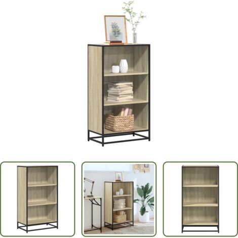 Estantería de libros -  Estantería madera contrachapada color roble 60x35x107,5 cm