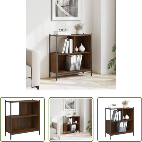 Estantería de libros -  Estantería madera de ingeniería marrón roble 72x28x77,5 cm