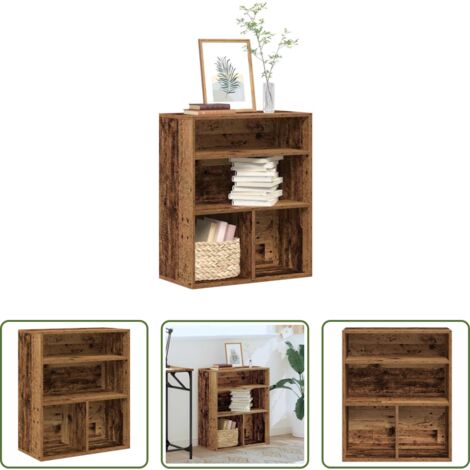 Estantería de libros -  Estantería madera ingeniería madera envejecida 60x30x71,5 cm