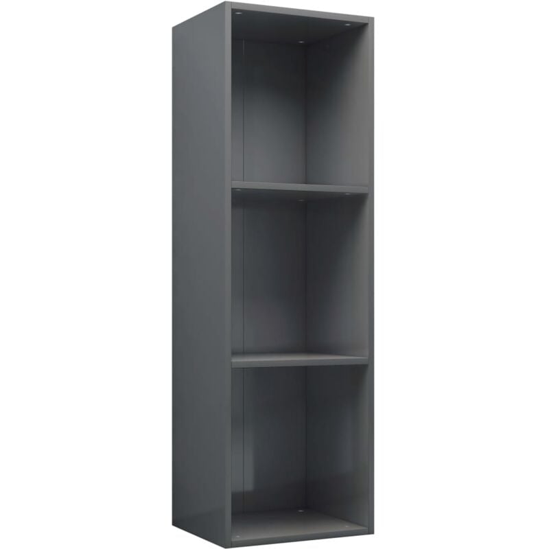 

Estantería de Libros/Mueble TV Aglomerado 36x30x114 cm Gris Brillante - Gris - Vidaxl