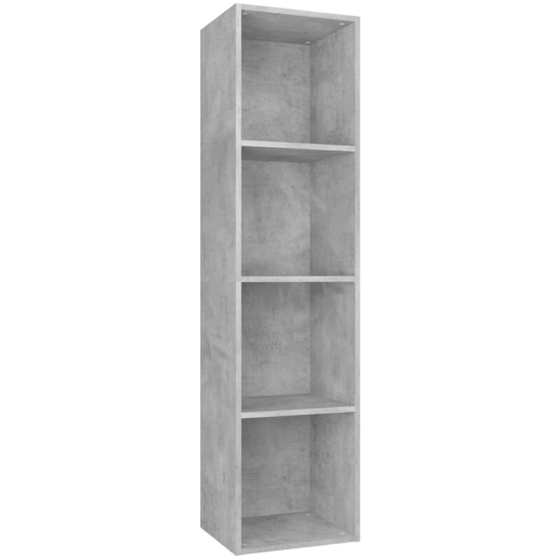 

vidaXL Estantería de Libros/Mueble TV Aglomerado 36x30x143 cm Gris Cemento - Gris