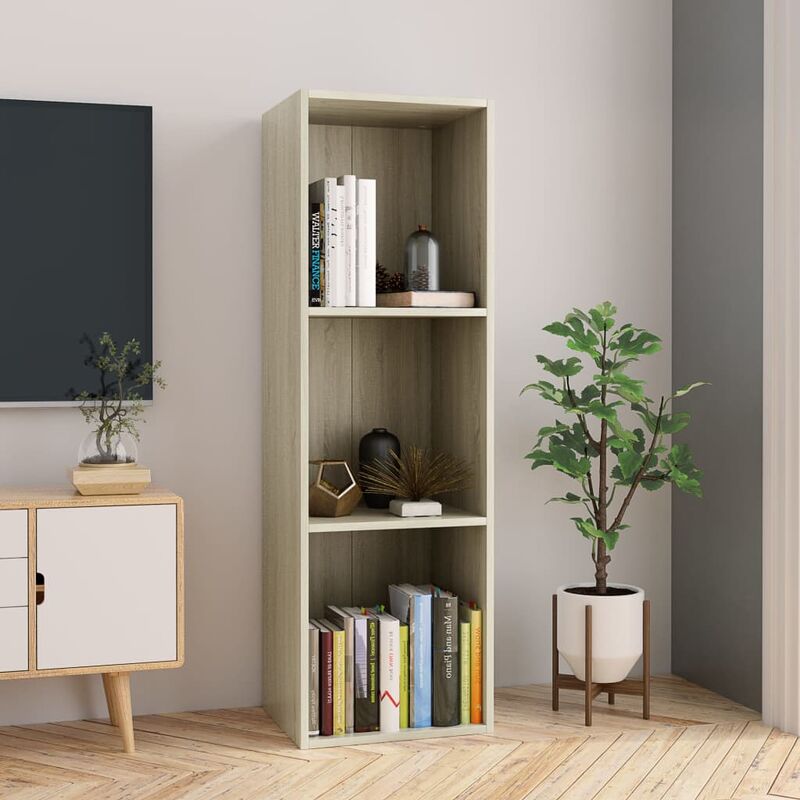 

Estantería de libros/mueble TV aglomerado Sonoma 36x30x114 cm